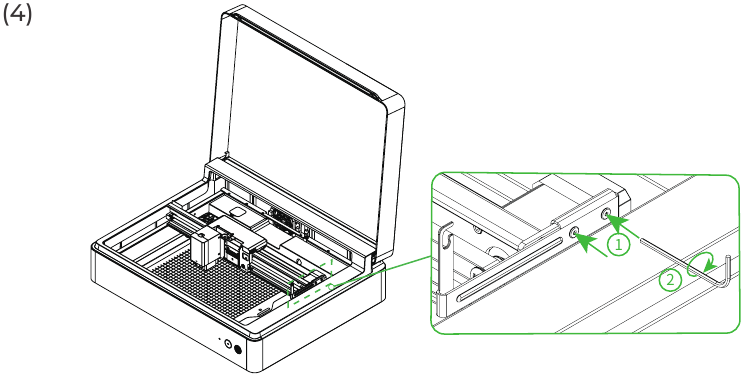 Xtool - M1 - Usar - Instalar la pluma de lámina caliente - Paso 2 Usar - Instalar la pluma de lámina caliente - Paso 2