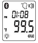 Pantalla LCD que muestra el resultado de la medición