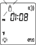 Pantalla LCD que muestra el icono del modo de temperatura del objeto
