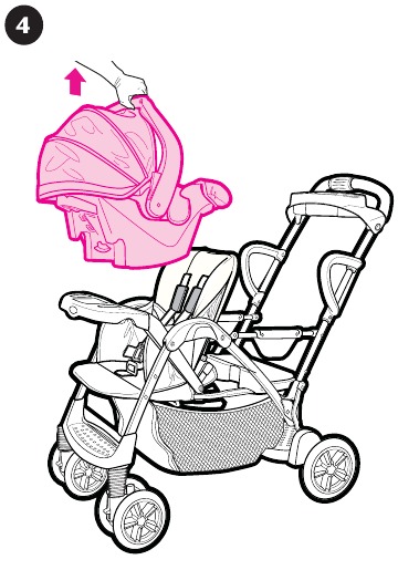 Graco - ROOMFOR2 - Para fijar la silla de auto para bebés - Paso 5 Para fijar la silla de auto para bebés - Paso 5