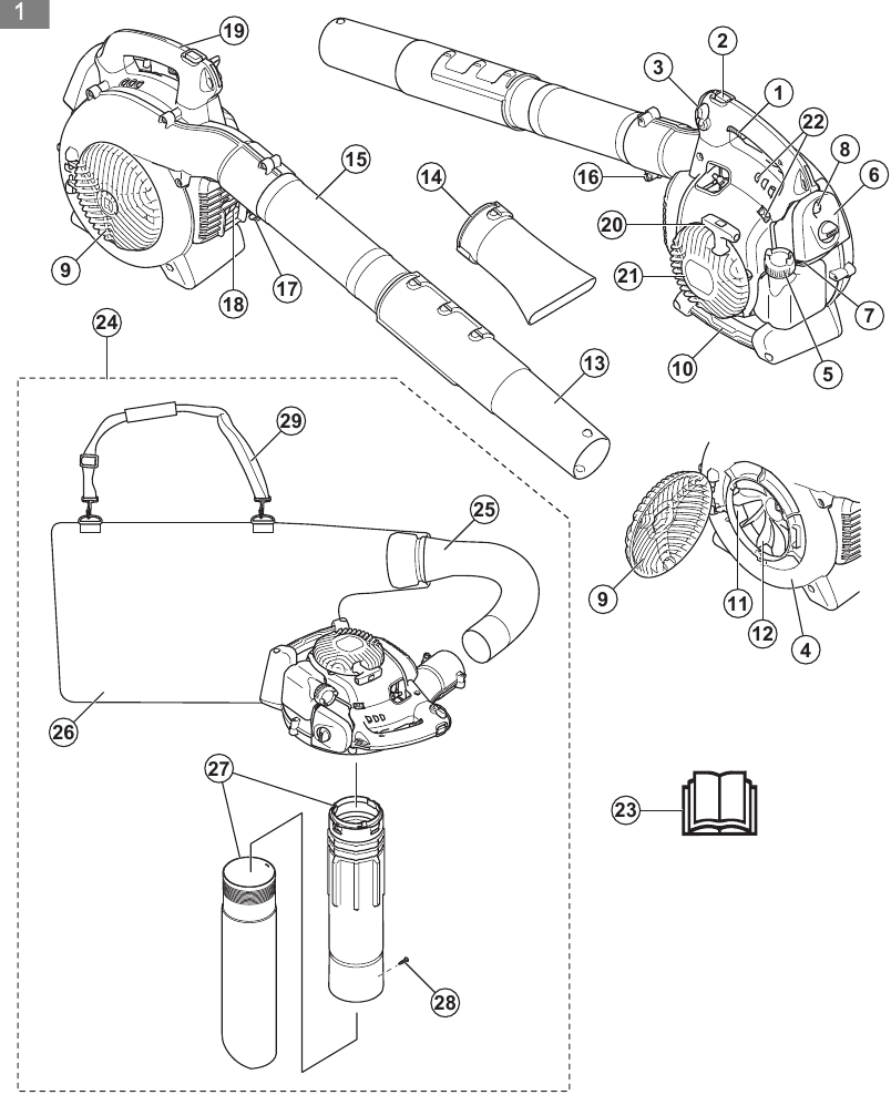 Husqvarna - 125B - Descripción general Descripción general