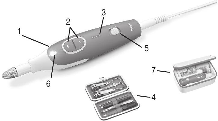 Beurer - MP 44 - Piezas y controles Piezas y controles