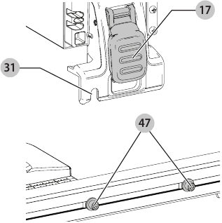 DeWalt - DWE7485 - Montaje de la guía de corte Montaje de la guía de corte