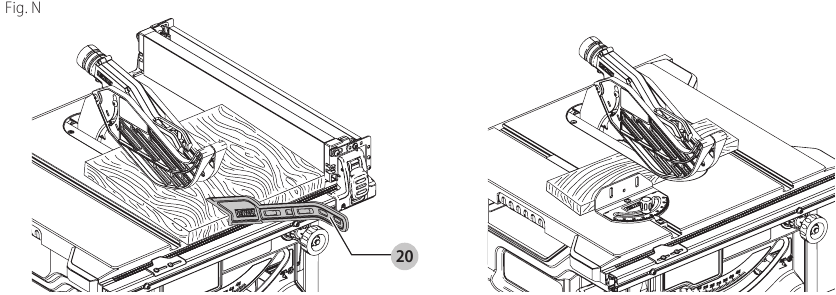 DeWalt - DWE7485 - FUNCIONAMIENTO - Cortes básicos con la sierra - Corte longitudinal FUNCIONAMIENTO - Cortes básicos con la sierra - Corte longitudinal