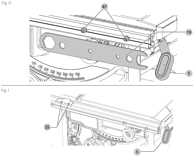DeWalt - DWE7485 - Ajuste paralelo Ajuste paralelo