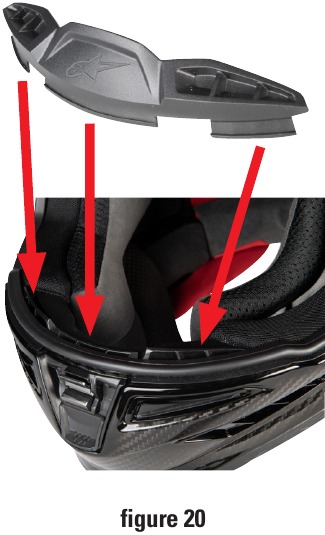 Alpinestars - SUPERTECH R10 - Extracción y sustitución del deflector de aliento Extracción y sustitución del deflector de aliento