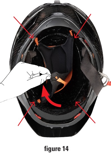 Alpinestars - SUPERTECH R10 - Extracción y sustitución de la almohadilla superior Extracción y sustitución de la almohadilla superior
