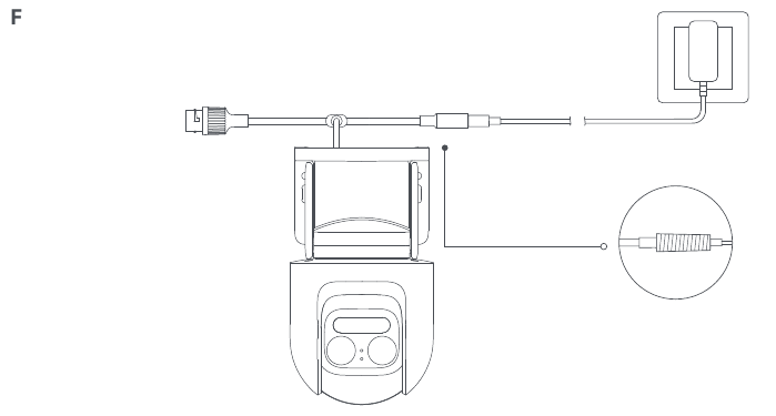 Xiaomi - CW700S - Mounting the camera on a wall - Step 5 Montaje de la cámara en una pared - Paso 5