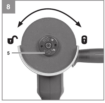EINHELL - AXXIO 18/125 Q - Cambio de las muelas abrasivas Cambio de las muelas abrasivas