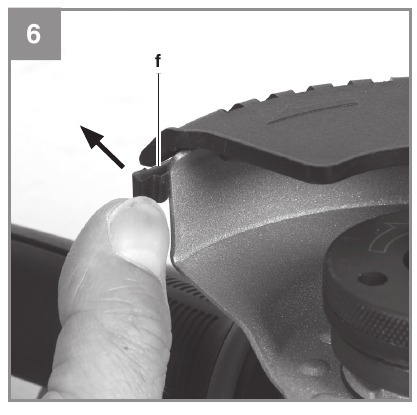 EINHELL - AXXIO 18/125 Q - Colocación/extracción de la protección del disco de corte - Paso 3 Colocación/extracción de la protección del disco de corte - Paso 3
