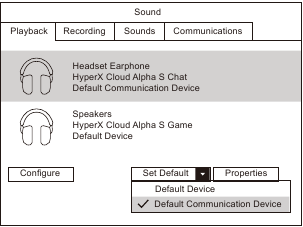 HyperX - Cloud Alpha S - Ajuste del dispositivo de reproducción - Paso 1 Ajuste del dispositivo de reproducción - Paso 1