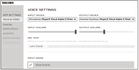 HyperX - Cloud Alpha S - Uso con PC - Ajuste del chat de voz de Discord Uso con PC - Ajuste del chat de voz de Discord