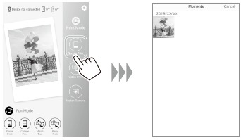 FujiFilm - instax mini Link - Conexión por primera vez - Paso 2 Conexión por primera vez - Paso 2