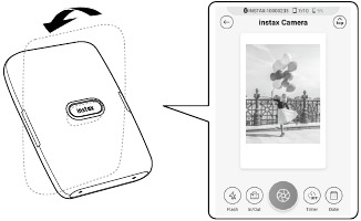 FujiFilm - instax mini Link - Control del zoom cuando se utiliza la cámara INSTAX en la aplicación Control del zoom cuando se utiliza la cámara INSTAX en la aplicación