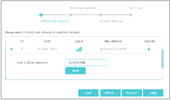 TP-Link - RE650 - Conectarse a la red host a través de un navegador web - Paso 2 Conectarse a la red host a través de un navegador web - Paso 2