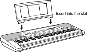Yamaha - PSR-E263 - Uso del atril Uso del atril