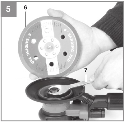 EINHELL - TC-PE 150 - Montaje/desmontaje del plato lijador/rectificador - Paso 2 Montaje/desmontaje del plato lijador/rectificador - Paso 2