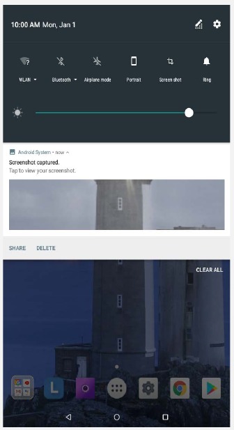 Notificaciones y ajustes rápidos