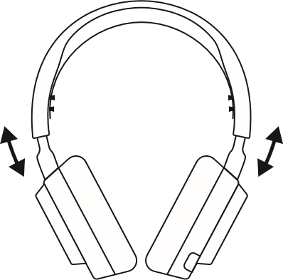 steelseries - ARCTIS NOVA PRO WIRELESS - AJUSTE DE LOS AURICULARES AJUSTE DE LOS AURICULARES