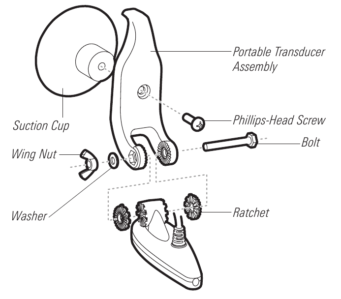 Humminbird - HELIX - Montaje del soporte de plástico Montaje del soporte de plástico