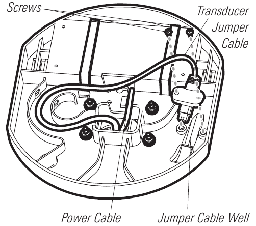 Humminbird - HELIX - Instalación de los cables en la base Instalación de los cables en la base