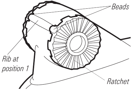 Humminbird - HELIX - Trinquetes colocados en la posición 1 Trinquetes colocados en la posición 1