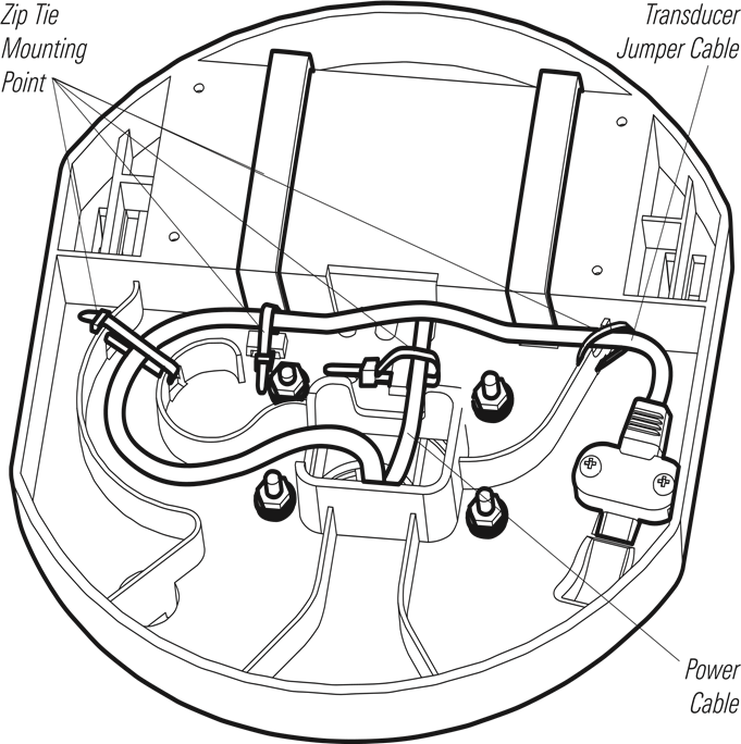 Humminbird - HELIX - Sujeción de los cables Sujeción de los cables