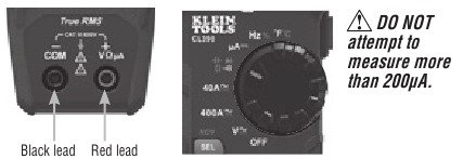 Klein Tools - CL390 - µA DC CURENT µA DC CURENT
