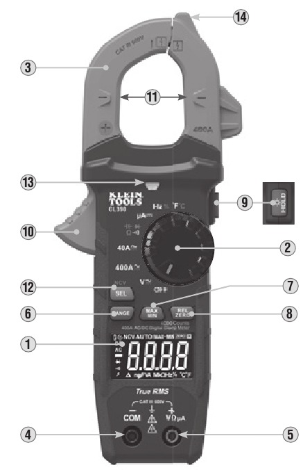 Klein Tools - CL390 - DETALLES DE LAS CARACTERÍSTICAS DETALLES DE LAS CARACTERÍSTICAS
