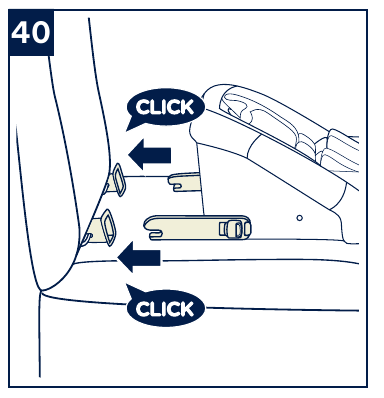 Nuna - pipa lite - Instalación de la base con ISOFIX - Paso 4 Instalación de la base con ISOFIX - Paso 4