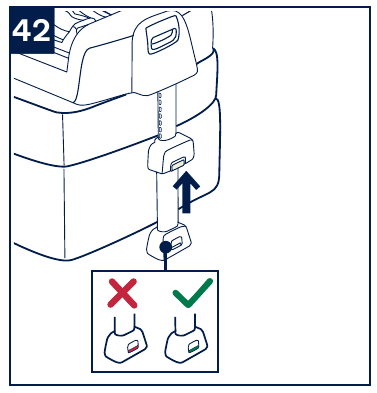 Nuna - pipa lite - Instalación de la base con ISOFIX - Paso 7 Instalación de la base con ISOFIX - Paso 7