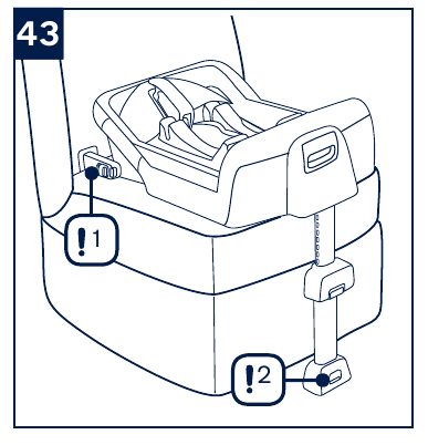Nuna - pipa lite - Instalación de la base con ISOFIX - Paso 8 Instalación de la base con ISOFIX - Paso 8