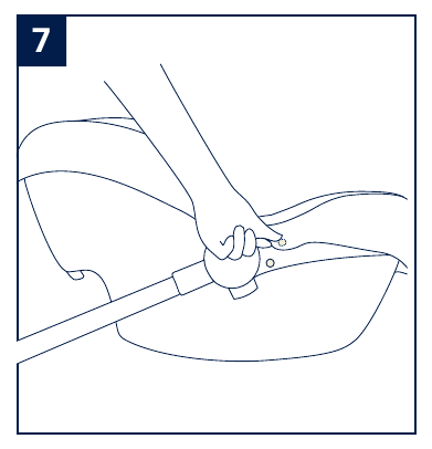 Nuna - pipa lite - Descripción general del producto - Almohadilla del asiento - Paso 1 Descripción general del producto - Almohadilla del asiento - Paso 1