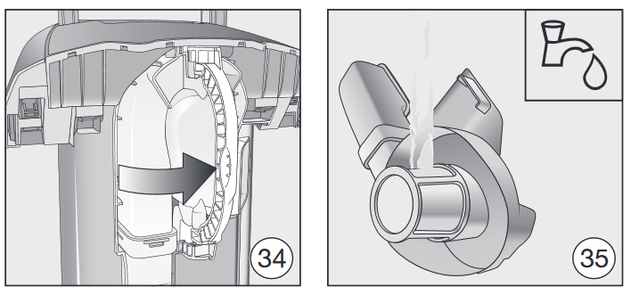 Miele - HS16 - Limpieza del prefiltro Limpieza del prefiltro