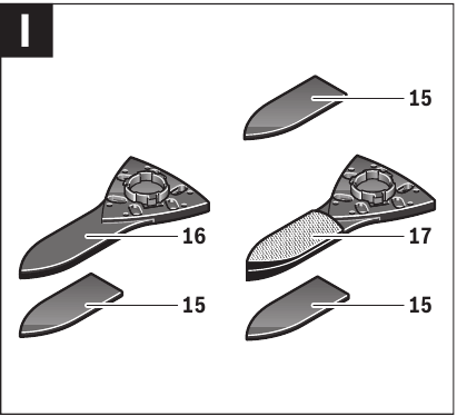 Bosch - PSM 200 AES - Placas lijadoras especiales - Extensor de almohadilla, estrecho Placas lijadoras especiales - Extensor de almohadilla, estrecho