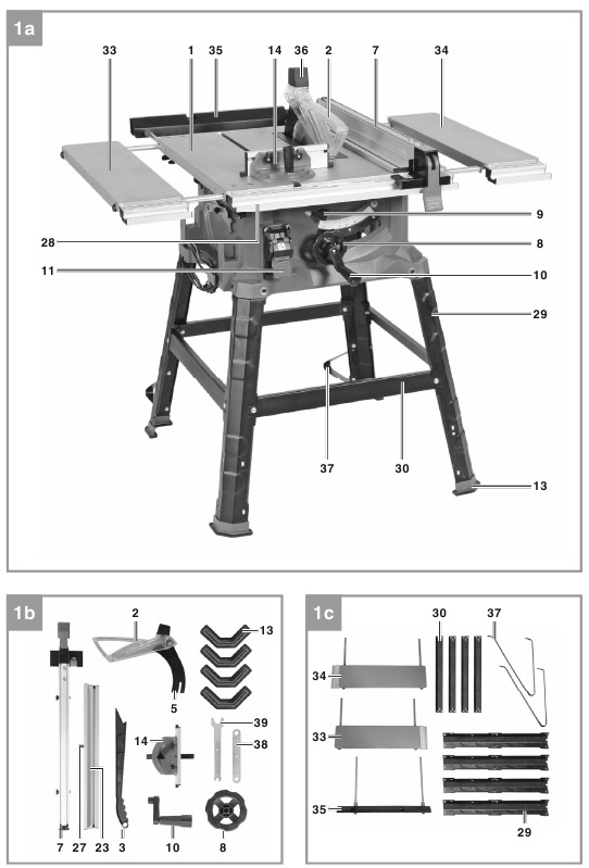 EINHELL - TC-TS 2225 U - Diseño - Parte 1 Diseño - Parte 1