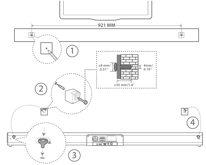 Hisense - HS205 - Montaje en pared Montaje en pared