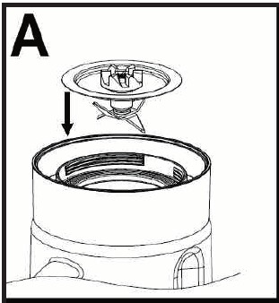Profi Cook - PC-UM 1006 - Assemble the blade block - Step 1 Montaje del bloque de cuchillas - Paso 1