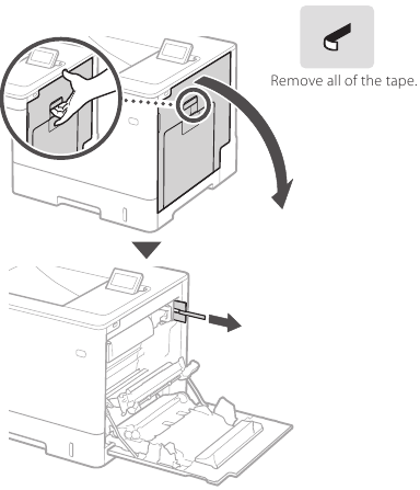 Canon - image CLASS - Retirada del material de embalaje - Paso 2 Retirada del material de embalaje: paso 2