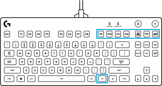 Logitech - PRO X - CARACTERÍSTICAS DEL TECLADO - CONTROLES MULTIMEDIA CARACTERÍSTICAS DEL TECLADO - CONTROLES MULTIMEDIA