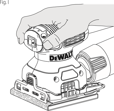 DeWalt - DWE6411 - Posición correcta de la mano - Paso 1 Posición correcta de la mano - Paso 1