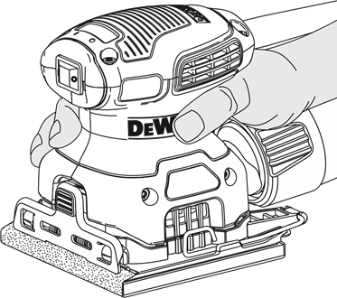 DeWalt - DWE6411 - Posición correcta de la mano - Paso 2 Posición correcta de la mano - Paso 2