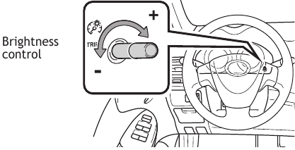 Toyota - COROLLA 2010 - Control de luz - Panel de instrumentos Control de luz - Panel de instrumentos