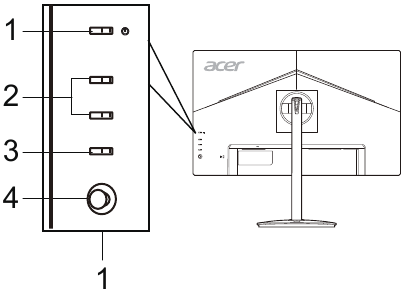 Acer - CBA242Y - Descripción general de los controles de usuario Descripción general de los controles de usuario