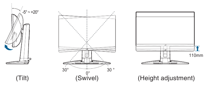 Asus - ROG Swift Pro PG248QP - Ajuste del monitor Ajuste del monitor