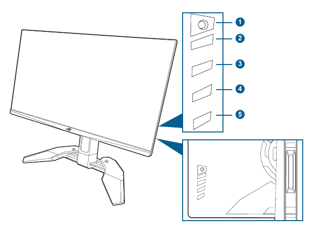 Asus - ROG Swift Pro PG248QP - Vista frontal/lateral Vista frontal/lateral