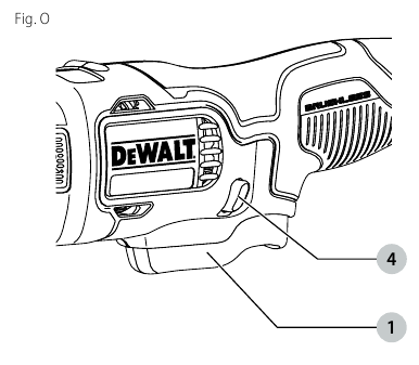DeWalt - XR DCS355 - Botón de bloqueo de encendido/apagado Botón de bloqueo de encendido/apagado