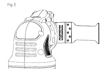 DeWalt - XR DCS355 - Abrazadera de accesorios sin herramientas - Paso 2 Abrazadera de accesorios sin herramientas - Paso 2