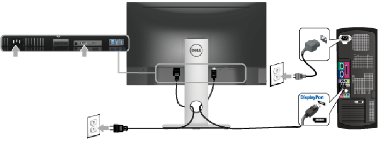Dell - S2417DG - Conexión del cable DisplayPort (DP a DP) Conexión del cable DisplayPort (DP a DP)