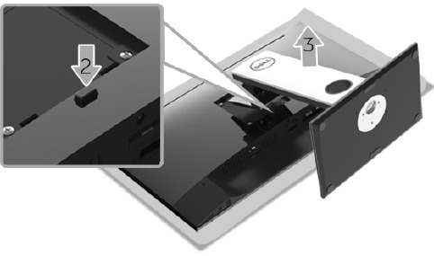 Dell - S2417DG - Extracción de la base del monitor Extracción de la base del monitor